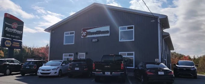 The JC AutoWorks building at 801 Old Sambro Road in Harrietsfield, Nova Scotia